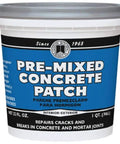 Pre Mix Concrete Quart For DIY Projects Ready To Use Quick Setting Patch Material Great For Driveways Patios Sidewalks And Small Repairs Patching Cracks And Filling Gaps With No Mess Easy Application in gray plastic container