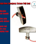 Garage Door Emergency Release Pull Cord With Handle 1 Meter Long, durable handle close-up view