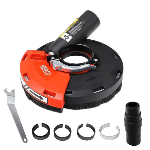 Dust Shroud For Angle Grinder Fits 4 Inch To 5 Inch Grinders Universal Surface Grinding Shield 125mm Front Cap Compatible For 48 To 51mm Grinders Keeps Your Job Site Clean And Dust Free