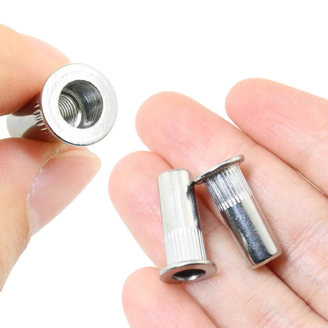 Top Shelf M5 Sealed Rivet Nuts Crafted From 304 Stainless Steel Offer Rock Solid Threaded Inserts For Furniture And Machinery With A Snug Fit That Never Slips Or Strips During Use