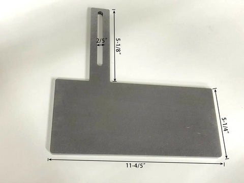 Total Game Changer Featuring This Badass Grinder Tool Rest And Thick Steel Holder That Stays Locked On 2x72 Belt Sanders To Dial In Sharpening Jigs Flawlessly, 3/8 inch steel tool rest, dimensions shown.