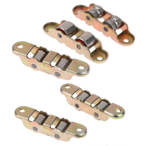 Rock Solid Stainless Steel Double Wheel Sliding Door Pulley Smooth Glide Track Roller Quiet Bottom Guide Heavy Duty Window Slider components set.