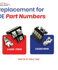 Fusible Fuselink Fuse And Positive Battery Terminal Kit For Infiniti And Nissan Vehicles Direct Fit 5 Pole 140 Amp Alternator Fuse Block Exact OEM Style Replacement with OE part numbers 24380-79915 and 2438079915 displayed.
