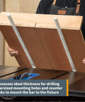 Heavy Duty 36 Inch Hdpe Miter Bars 2 Pack Fits Standard 3 4 By 3 8 Inch Slots displayed on a table saw setup.