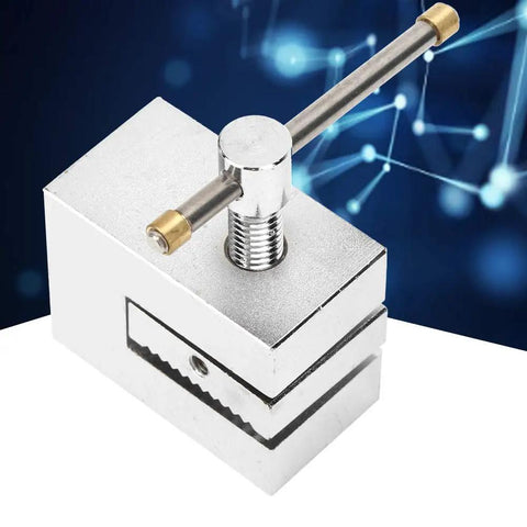 Beefy 500N Tensile Tester Clamp With Stainless Steel Build And 4mm Single Tooth Grip For Cables Electrical Components And Plastic Films Push Pull Force Fixture For Lab Testing, silver clamp with lever