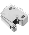 2 Pack Kitchen Cabinet Door Catch Latch, Stainless Steel Roller Lock With Soft Closing, Quiet Press To Open, dimensions shown