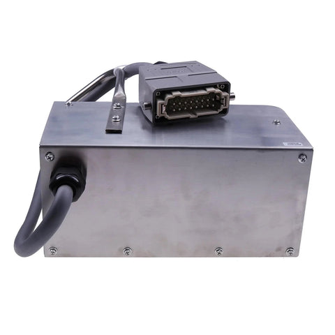 Tinapas control box replacement; metal enclosure with large multi-pin connector; compatible with Skyjack SJIII.