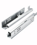 Two Third Extension Drawer Runners With Heavy Duty Soft Close Undermount Slides For Smooth Quiet Operation, Ball Bearing Rails, Durable Steel Tracks And Full Extension To Max Out Your Drawers. Silver steel undermount drawer runners with mounting holes