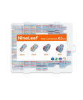 63 Piece Lever Wire Connectors Kit With 2In 2Out, 3In 3Out, 2In 4Out And 2In 6Out Multi Port Connectors in packaging
