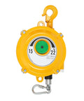Heavy Duty Retractable Spring Balancer and Tool Holder with 1.5 Meter Wire Rope and Hook for Workshop and Auto Shop Adjustable Tension for 15 to 22 Kilogram Load Space Saving Hanging Equipment yellow spring balancer with hook