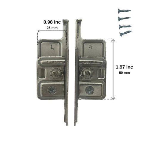 Top Shelf Nickel Drawer Front Mounting Brackets For Metabox Drawer Systems C15 C17 And M15 Models Nailed Down Screw Fixings Right Left Pair Quick Build Smooth Finish No Drama Hardware Zsf1700