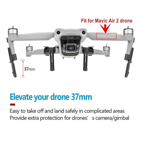 Foldable Extension Landing Gear For DJI Air 2S And Mavic Air 2 Drones, Gimbal Safe Takeoffs And Landings, Ultra Lightweight 19.5g