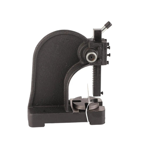 Straight Up Heavy Duty 1 Ton Manual Arbor Press For Riveting And Bearing Punching With Rock Solid Carbon Steel Construction Killer For Garage Shops Diy Enthusiasts And Knuckle Busting Jobs, side view.