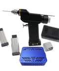 Top Shelf Electric Cannulated Drill For Veterinary Bone Surgery, handheld drill with battery packs and sterilization box.