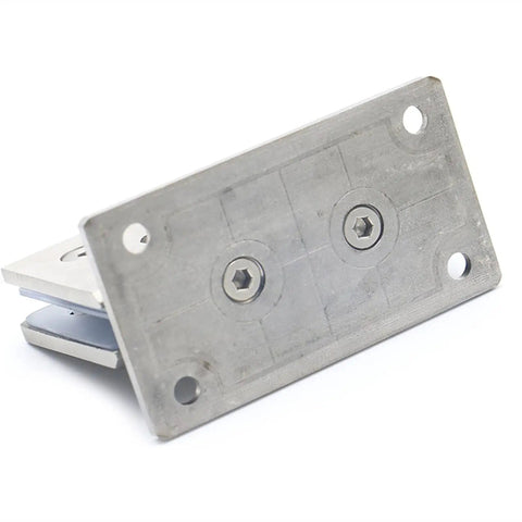 Soft Close Cabinet Hinges For Bathroom Doors Wall Mount Glass Clamp With Ninety Degree Opening Silver Finish Ultra Quiet Auto Close