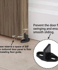 Legit Heavy Duty Eight Foot Sliding Barn Door Hardware Kit features a floor guide for smooth sliding and door stability.