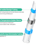 YNZDRWA 200pcs solder-seal wire connectors kit with dual-walled heat-shrink tubing and waterproof butt splice