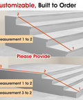 Customizable staircase with measurement guidelines, perfect for Heavy Duty 304 Stainless Steel Cable Railing Posts Built Tough Adjustable Deck Balusters Weather Ready Metal Railing System With Rock Solid Support For Slick Outdoor Porches And Decks.