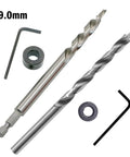 Get Your Hands On This Sweet 3 Pc Pocket Hole Step Bit Kit With Round Shank For Smooth DIY Carpentry Projects And Rock Solid Wood Joinery Every Time. 9mm pocket hole step drill bit kit with hex shank, ring and Allen keys