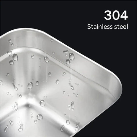 Stainless steel cleaning tank corner with water droplets for Portable Ultrasonic Cleaner With Dual Frequency Vibration For Jewelry Watches Glasses And Circuit Boards.