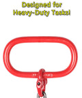Heavy Duty G80 Alloy Steel Master Link Chain Lifting Ring 3.0T 6610 Lbs Capacity for rigging and lifting close-up image