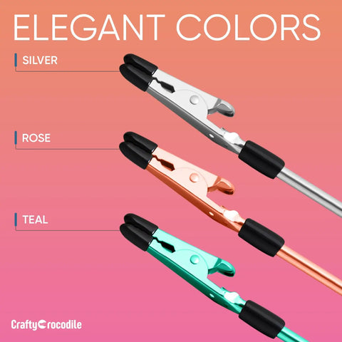 Set Of Three Bracelet Helper Tools For Fastening Jewelry And Watches No Fuss DIY Clip Clasp Helpers Portable Metal Build Available In Silver Rose And Teal