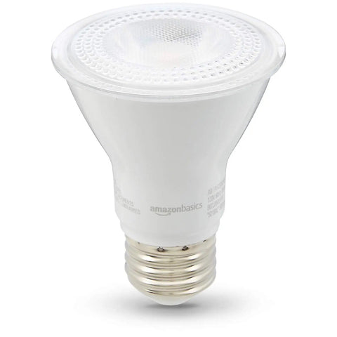 PAR20 LED Light Bulb Pack Of 6 With 50W Equivalent 7W Power Saver E26 Base Warm White 3000K Dimmable Long Lasting 10,000 Hour Life Great For Replacing Halogen And Other Fixtures, single bulb in focus