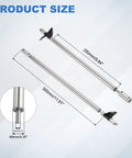 DIY Upgraded Drive Shaft With Propeller Universal Joint Kit For RC Boats, 300mm Driveshaft, 250mm Sleeve shown with dimensions