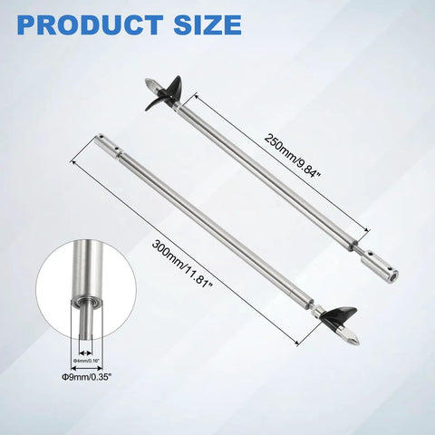 DIY Upgraded Drive Shaft With Propeller Universal Joint Kit For RC Boats, 300mm Driveshaft, 250mm Sleeve shown with dimensions