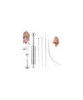 Titanium Piercing Threader Tool Kit For 14G 16G 18G 20G Insertion And Stretching, ASTM F136 Implant Grade Titanium, Hypoallergenic And Nickel Free