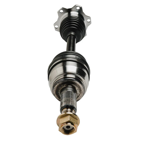 Built Different Front CV Axle Shafts Pair Engineered Rock Solid For 4X4 Rigs Loaded With Six Lug Setups Fits Chevy Silverado 1500 Tahoe 2007 2020 No Abs Hub showing detailed axle assembly.