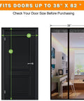 Screen Door Mesh For Patio And Sliding Doors With Magnetic Closure Fiberglass Net Curtain Keeps Bugs Out And Lets Fresh Air In Easy Install Durable Build Ideal For Front Doors, fits doors 38 x 82 inches