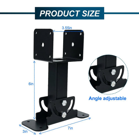 Beefed Up Heavy Duty Adjustable Patio Roof Riser Brackets Kit With Flexible U Shaped Saddle, Easy To Install For 4x4 And 4x6 Lumber, Pergola Roof Brackets For Porches Gazebos And Patios, Built To Last Roof Support