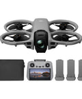 Avata 360 Fly More Combo RC 2 Drone With One Inch 8K 360 Degree Imaging For FPV And Aerial Filming Killer Camera Drone With Propeller Guard Includes RC 2 And Three Batteries displayed with controller and accessories.