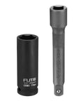 Heavy Duty 1/2 Inch Drive Deep Impact Socket Set Featuring a Massive 19mm Metric Size With A Long 5 Inch Extension Bar And Ratchet Wrench for hex bolts