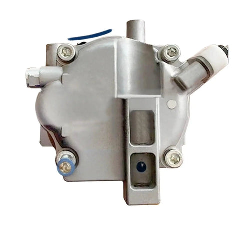 Plug And Play Electric AC Compressor For Nissan Leaf EV High Voltage Direct Swap Scroll Type OE 926001MG0A front view showing metal housing and connection ports.