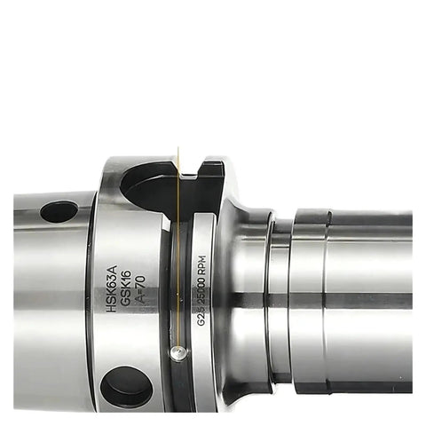 Premium HSK63A Tool Holder With ER16, ER20, ER25 & ER32 Collet Chucks For CNC Milling Machines, showcasing heat-treated steel body.