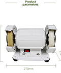 Powerhouse Dual Wheel Bench Grinder Cranking Out 3000Rpm with smooth cloth and wool buffing wheels for polishing tasks.
