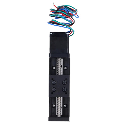 Sick Linear Rail Slide Actuator With 28 Stepper Motor And 50mm Stroke For DIY CNC Router X Y Z Accuracy Motion Stage Build top view showing wiring.
