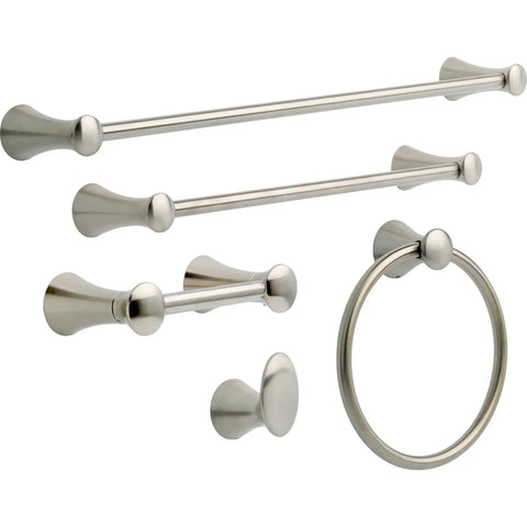 Bathroom set with Brilliance Stainless Steel Towel Ring For Kitchen And Bathroom Durable Round Closed Hand Towel Holder