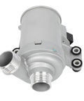 High Performance Electric Coolant Water Pump For Bmw X3 X5 And Volvo Xc90 Models 2.0L Turbo L4 Engines visible with silver finish and mounts.