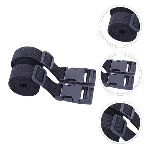 2 Pack Cargo Lashing Straps With Quick Release Buckles For Camping Gear And Luggage Securing, Heavy Duty Nylon Tie Down Straps In Black