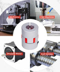 40Mm By 55Mm Aluminum Shaft Coupling For Servo And Stepper Motors With 12Mm To 19Mm Bore Jaw Style Flexible Spider Coupler For 3D Printer DIY Encoder CNC Machines Beefy Heavy Duty Aviation Aluminum Anodized Finish on 3D printer, CNC, stepper motor, ball screw