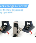 Lead Free 1000W Hot Air Soldering Station With Digital LCD Display For PCB Repairs BGA Rework SMD Desoldering Auto Sleep Mode nozzle change