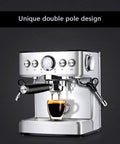 Pro Level Fully Automatic Espresso Coffee Machine Built For The Morning Rush With A Rock Solid 19 Bar Pump And Dual Wall Stainless Steel Filter For Rich Barista Shots That Truly Hit The Spot, showcasing unique double pole design.