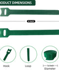 Green Reusable 100 Pack 6 Inch Adjustable Anti Slip Nylon Plant Ties With Hook And Loop Fasteners For Climbing Plants Trellises And Garland