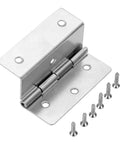 4 Pack 59mm Silver Cabinet Door Hinges For Furniture And Luggage Boxes, Heavy Duty Six Hole Tri Fold Decorative Hardware