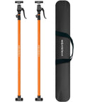 HOLOTHURIAN cabinet jack support poles, orange, 2-pack, adjustable 49.2-114.2 in, with carry bag