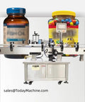Rock Solid High Speed Automatic Labeling Machine For Oral Liquid Vials Ampoules And Reagent Tubes applying labels to vials and jars.