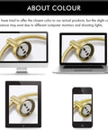 Brushed Gold Towel Ring For Bathroom on various device screens with rust-resistant SUS 304 stainless steel finish and easy installation
